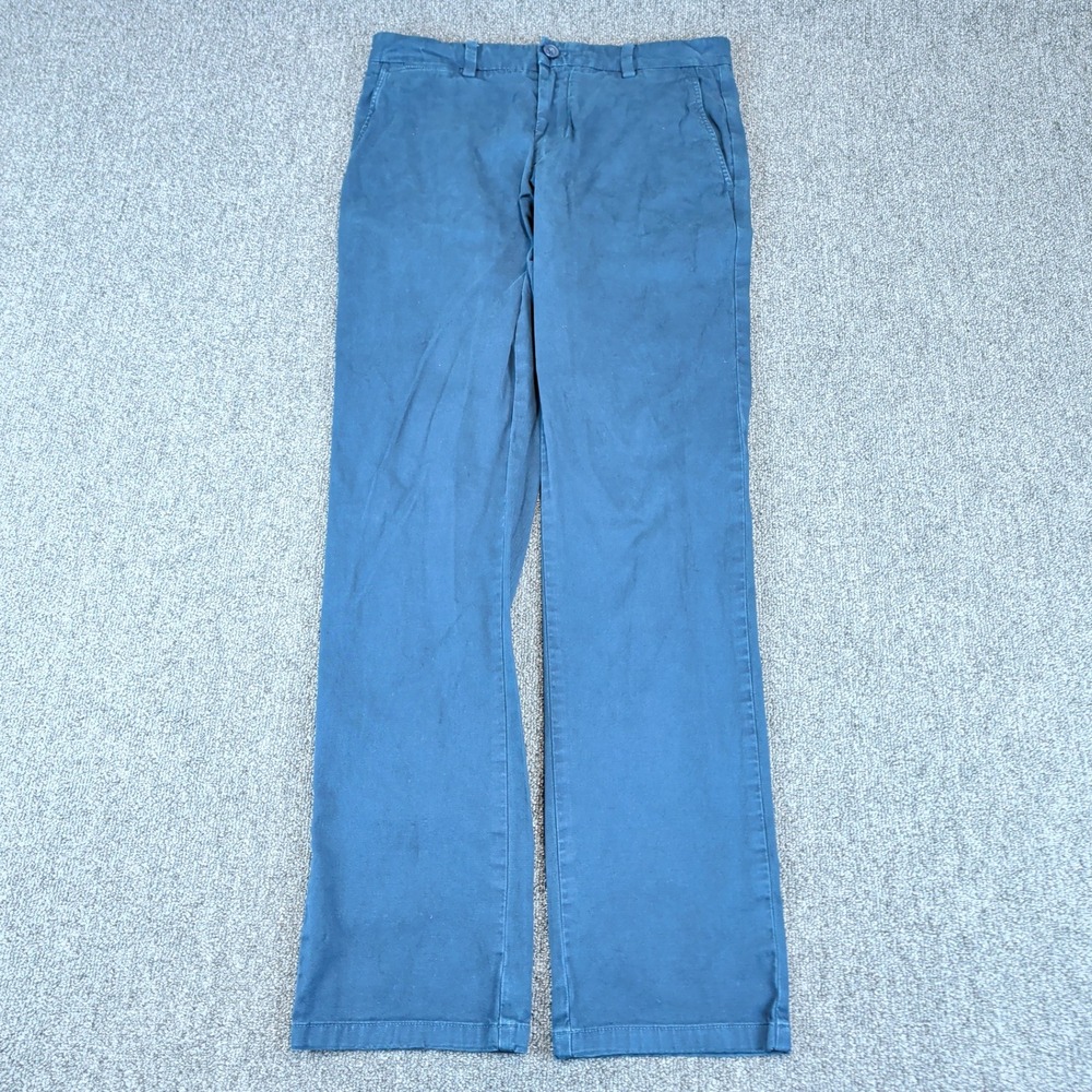 Vineyard Vines Breaker Pants 30x32 Mens Navy Blue Stretch Cotton Chinos Straight — photo 2